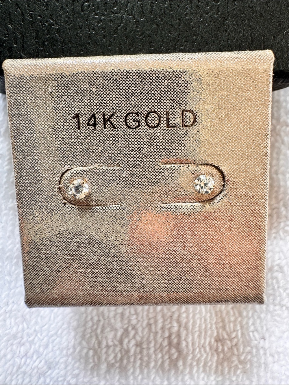 14K Gold Moissanite Stud Earrings - Classic White Gold Tone
